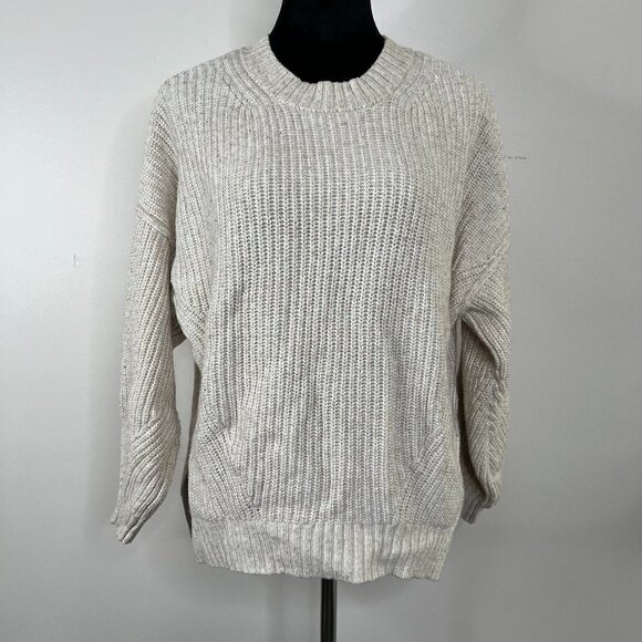 American Eagle Outfitters Knitted Crewneck Side Slit Comfy Cozy Lounge Sweater - Picture 1 of 9